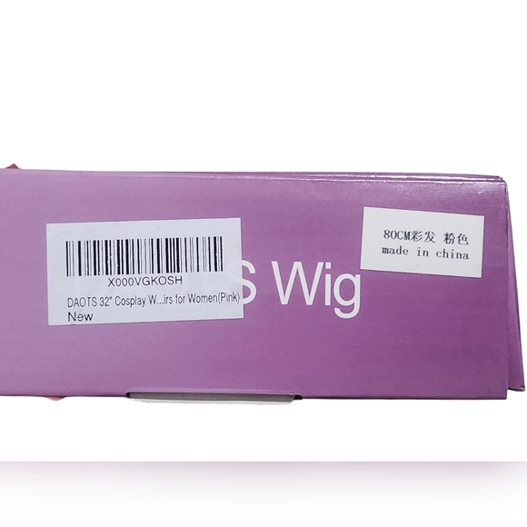 32" Women's Cosplay Pink Wavey Wig with Cap - Picture 6 of 7